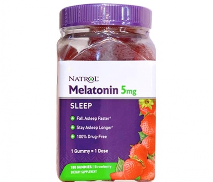 Kẹo dẻo giúp ngủ ngon Natrol Gummies Melatonin 5mg 180 viên