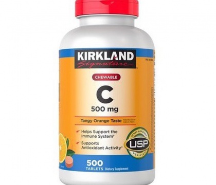 Kẹo ngậm bổ sung Vitamin C Kirkland Signature Vitamin 500mg 500 viên