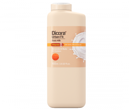 Sữa dưỡng thể Dicora Urban Fit Almonds & Nuts Vitamin B Hạnh Nhân & Các Loại Hạt 400ml