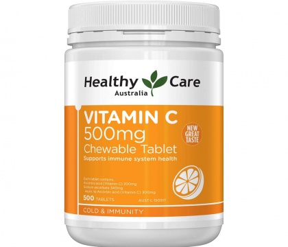 Viên nhai bổ sung vitamin C Healthy Care 500mg 500 viên