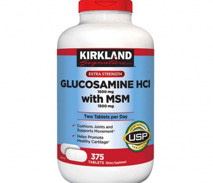 Viên uống bổ khớp của Mỹ Kirkland Signature Glucosamine with MSM 375 viên