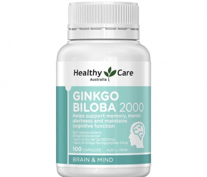 Viên uống bổ não Healthy Care Ginkgo Biloba 2000mg 100 viên