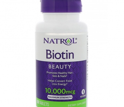 Viên uống hỗ trợ mọc tóc và chống rụng tóc Natrol Biotin Beauty 10,000mcg 100 viên