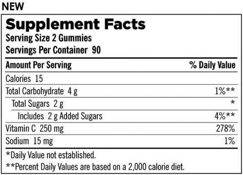 thành phần kẹo dẻo vitamin C kirkland gummies