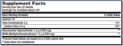 vien-uong-ho-tro-khop-kirkland-signature-glucosamine-HCL-thanh-phan